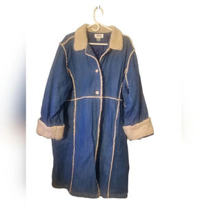 Selene Sport Linen Rayon Blend winter denim plus size coat 3X